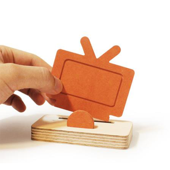 텔레비젼에 내가 나왔으면 원목 명함꽂이