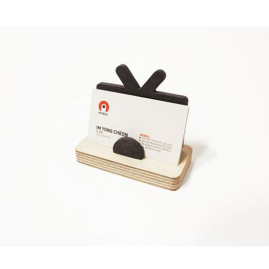 텔레비젼에 내가 나왔으면 원목 명함꽂이