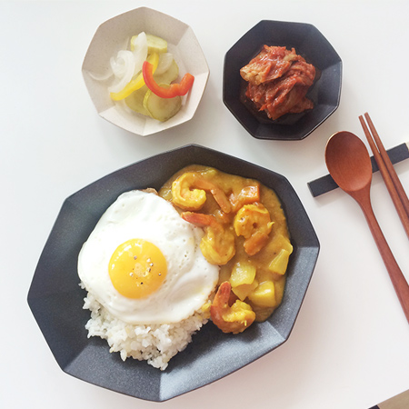 수제도자기 직팔각 그릇/종지