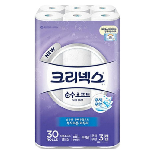 크리넥스 순수소프트 30m 30롤 x 1개